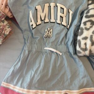 Amiri Light Blue Dress with Logo
